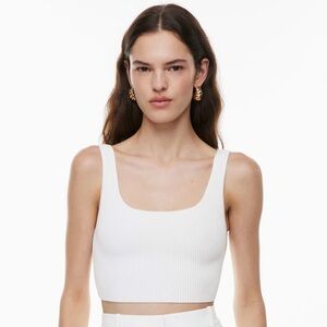 Aritzia Babaton Sculpt Knit Squareneck Cropped Tank